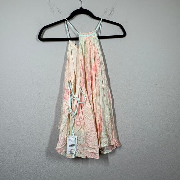 Free People Medium Pastel Swing Cami Top Spaghetti Strap Season in the Sun - Picture 3 of 7